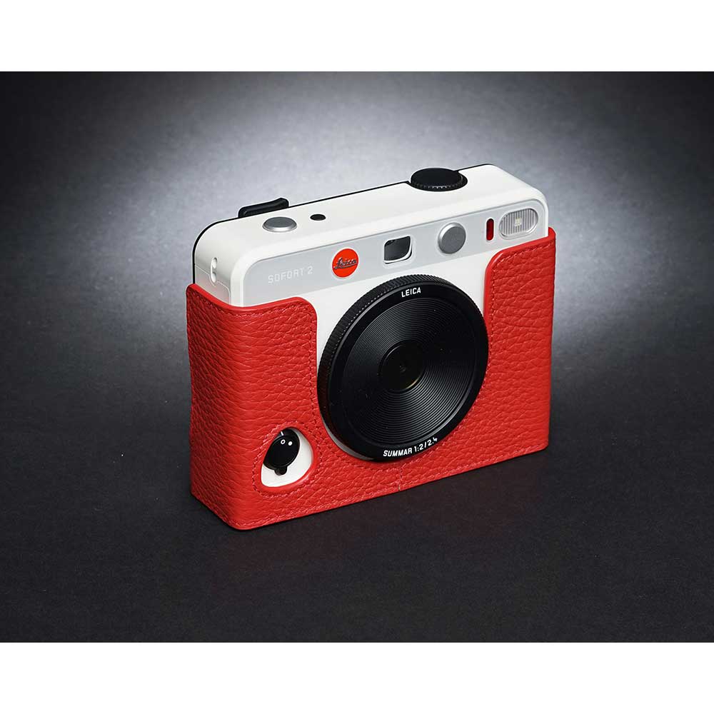 カメラケース TP Original Leica SOFORT2 専用 レザー ケース Red おしゃれ 本革 牛革 速写ケース ライカ ゾフォート2  TB06SOF2-RD