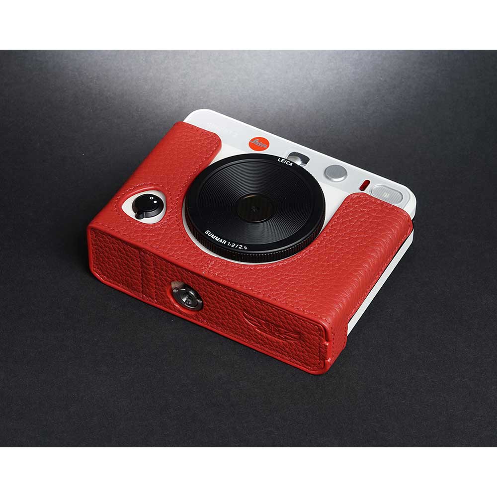 カメラケース TP Original Leica SOFORT2 専用 レザー ケース Red おしゃれ 本革 牛革 速写ケース ライカ ゾフォート2  TB06SOF2-RD