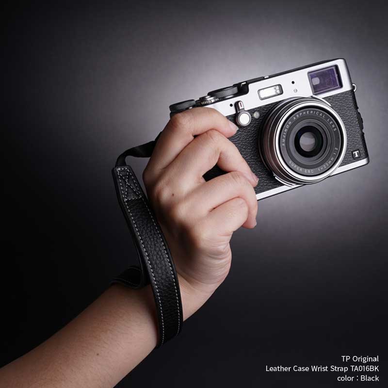 『クリックポストOK!』 TP Original Leather Camera Wrist Strap TA016BK Black 本革  カメラストラップ リストストラップ 牛革 レザー ハンドストラップ