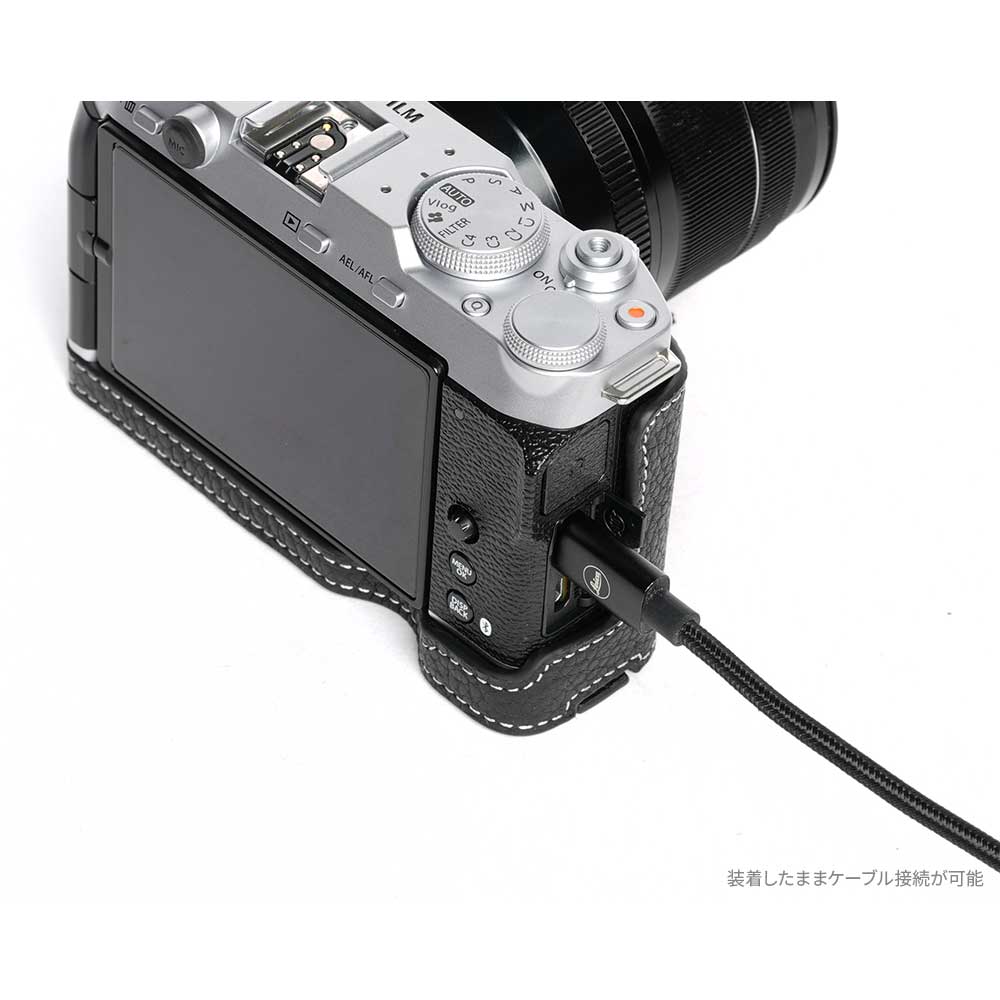 富士フイルム Xシステム FUJIFILM X-M5 専用 レザー ケース Black