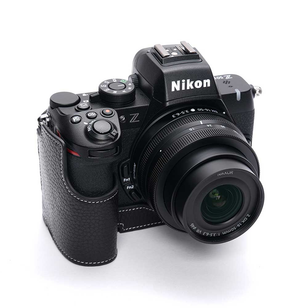 Zシリーズ（Nikon） Nikon Z50II 専用 レザー ケース Black ブラック