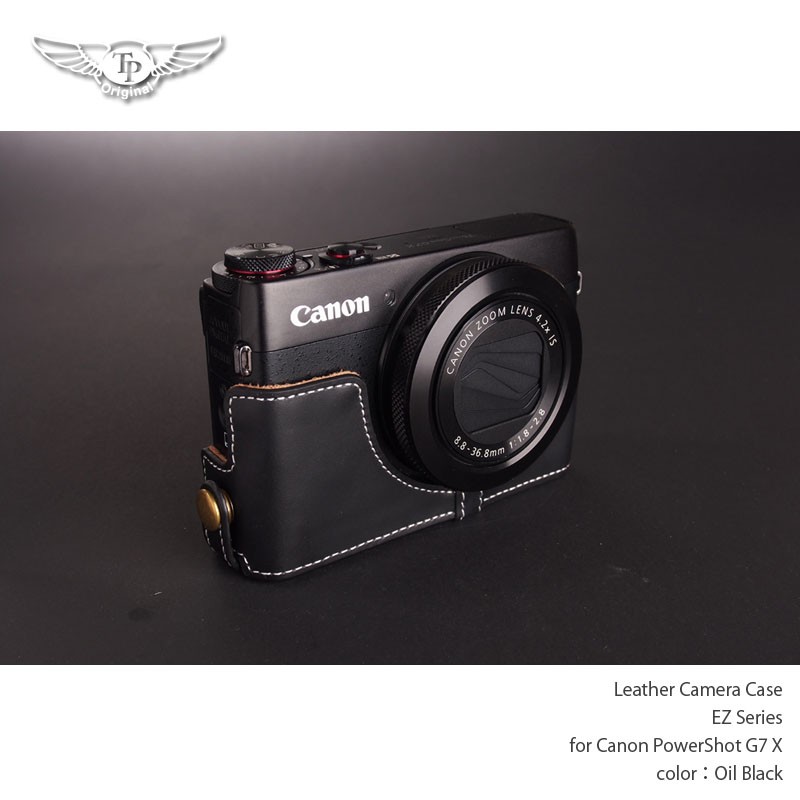 PowerShot Canon G7 X 専用 レザー ケース Black TP Original カメラ