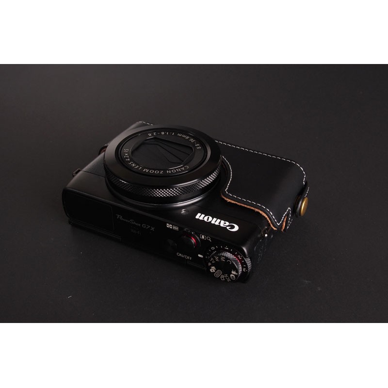 【美品】キヤノン　7　CANON 7　純正本革速写ケース付き PowerShot Canon G7 X 専用 レザー ケース Black TP Original