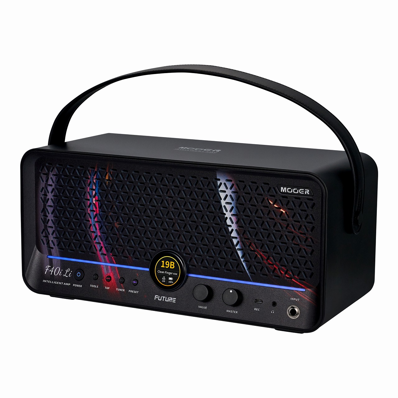 Mooer - F40i Li | コンボアンプ ギター アンプ タッチスクリーン搭載 40Wステレオ出力 デスクトップアンプ スピーカーの画像
