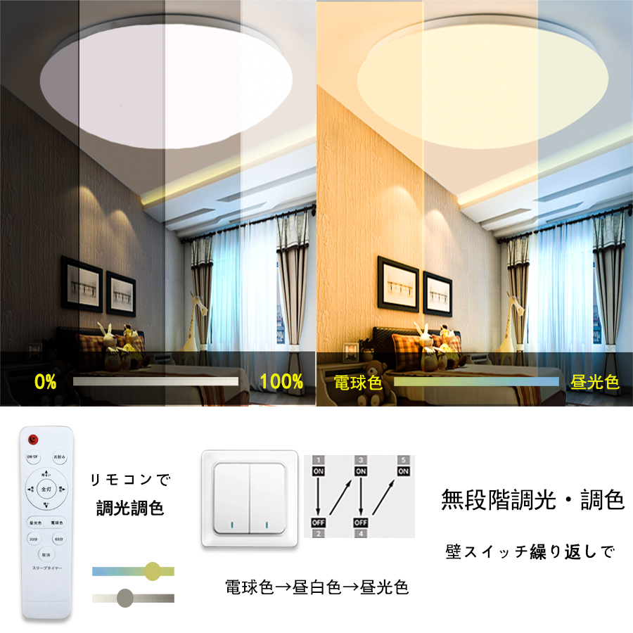 新生活応援sale特価/シーリングライト led 調光調色 6畳 照明器具 天井