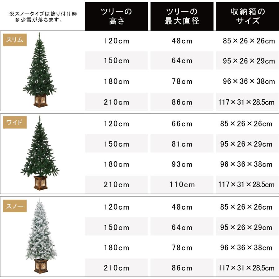 クリスマスツリー 120cm 北欧 おしゃれ フィルムポットスリムツリー選べるツリータイプ 飾り｜ningyohonpo｜12