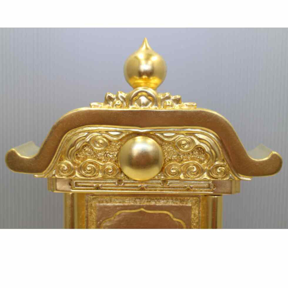 訳あり」純三方見付金 柱五重座4寸巾8寸 位牌 柱付五重座 板金 大きい