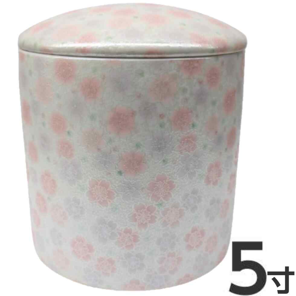 瑠璃釉 金彩桜文お骨壺（５寸）特価 kanren-5sun.jpg