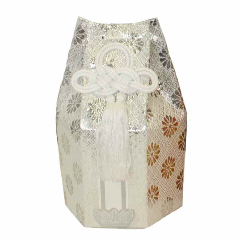 骨壷 カバー 3寸 スタンダード 分骨袋 六角 ゴールド シルバー レッド