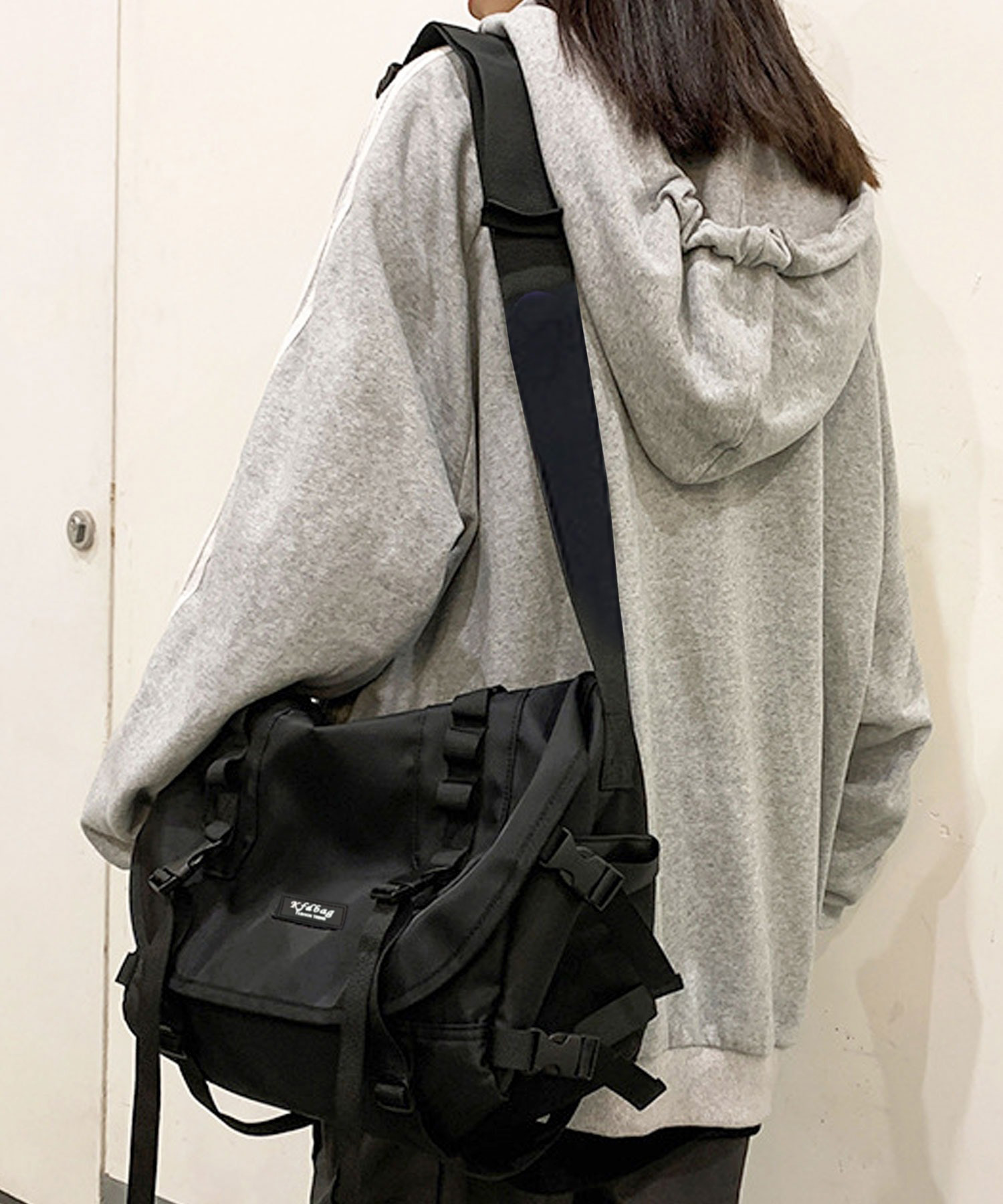 CDL ナイロン ショルダーバッグ 黒 ショルダーバッグ レディース メンズ 斜めがけ 大人 大容量 かっこいい