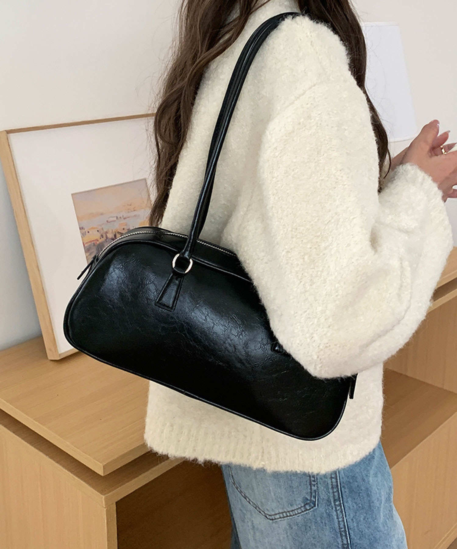 ハンドバッグ 小さめ レディース 黒 軽い レディースバッグ ミニ