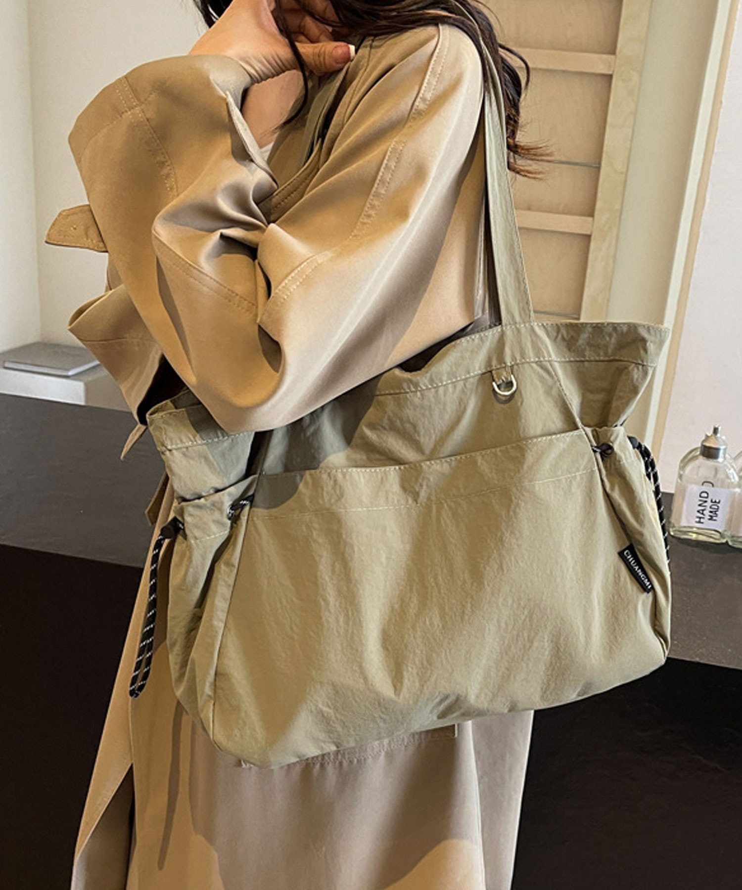 トートバッグ レディース 大きめ A4 大容量 軽量 ナイロン 軽い 大きい