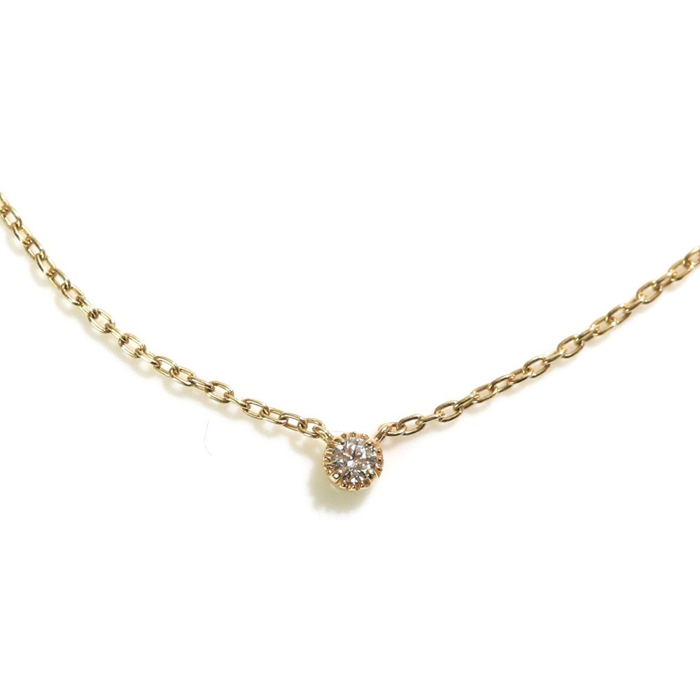 ダイヤモンド ネックレス 一粒 K10 ワンポイント 10k レディース 一粒