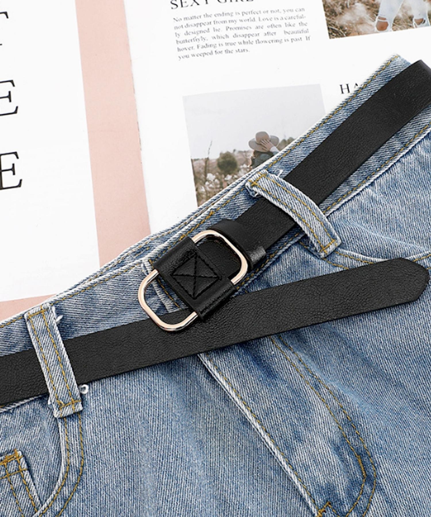 ベルト レディース ユニセックス メンズ 太め PUレザー クロス