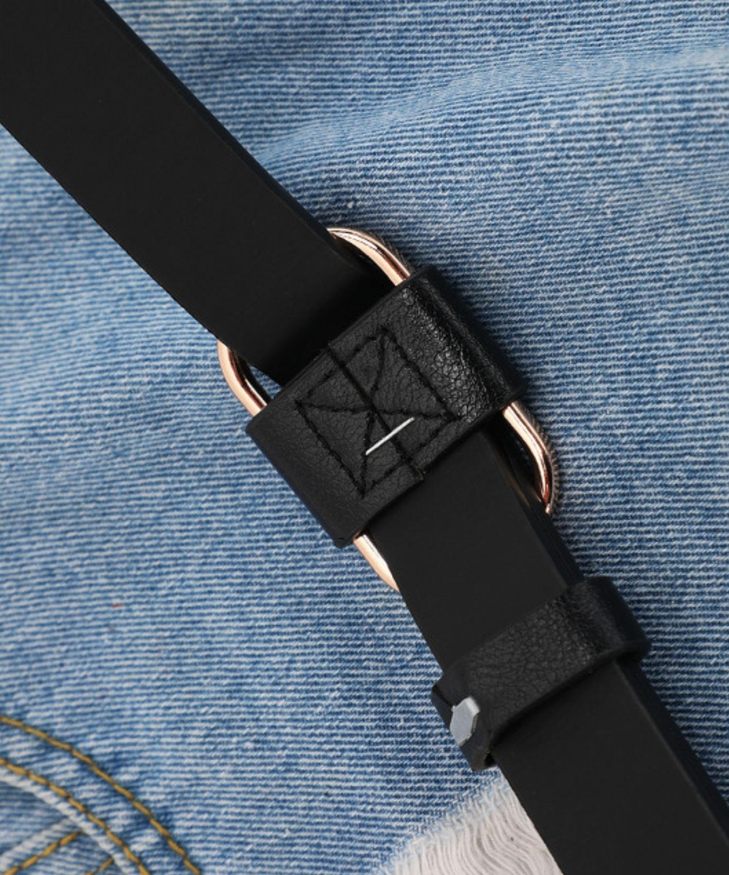 ベルト レディース ユニセックス メンズ 太め PUレザー クロス