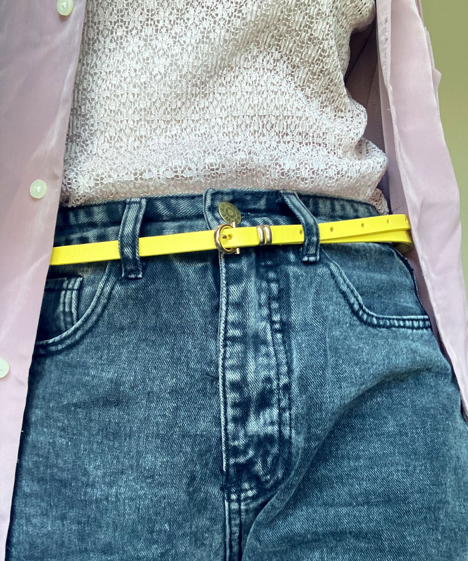 ベルト レディース 牛革 リアルレザー 細 ワンピース用 細め 軽量