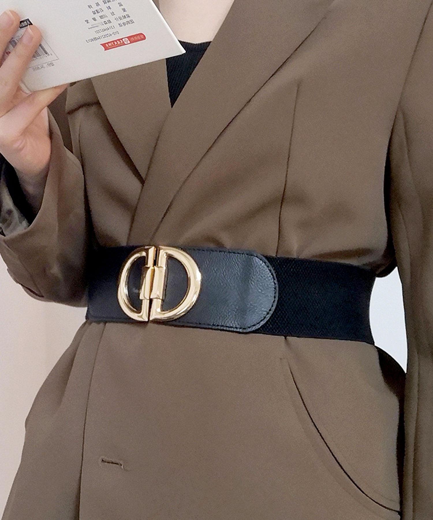 ベルト レディース 太 太め フリー ゴム 穴なし 大きいサイズ