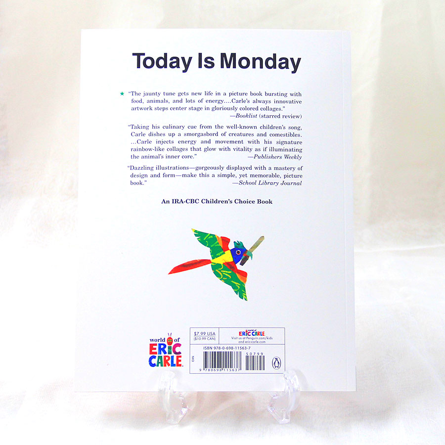 Liaoリスト後半72冊　マイヤペン対応　絵本　today is Monday Today is Monday ～月ようびはなにたべる？～ ボードブック