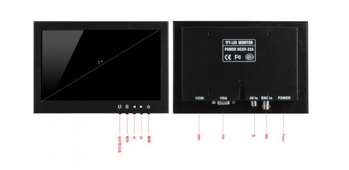 監視用 HDMI入力対応 7インチカラーIPS液晶モニター BH-MNT700T｜nippon-intercoax｜03