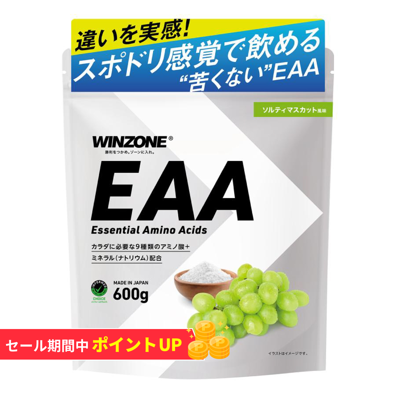 �y���Ԍ���I�|�C���g10�{ 6��23:59�܂ŁzWINZONE EAA �\���e�B�}�X�J�b�g���� BCAA �K�{�A�~�m�_9�� �X�|�h�����o �n�C�|�g�j�b�N ���{�V��