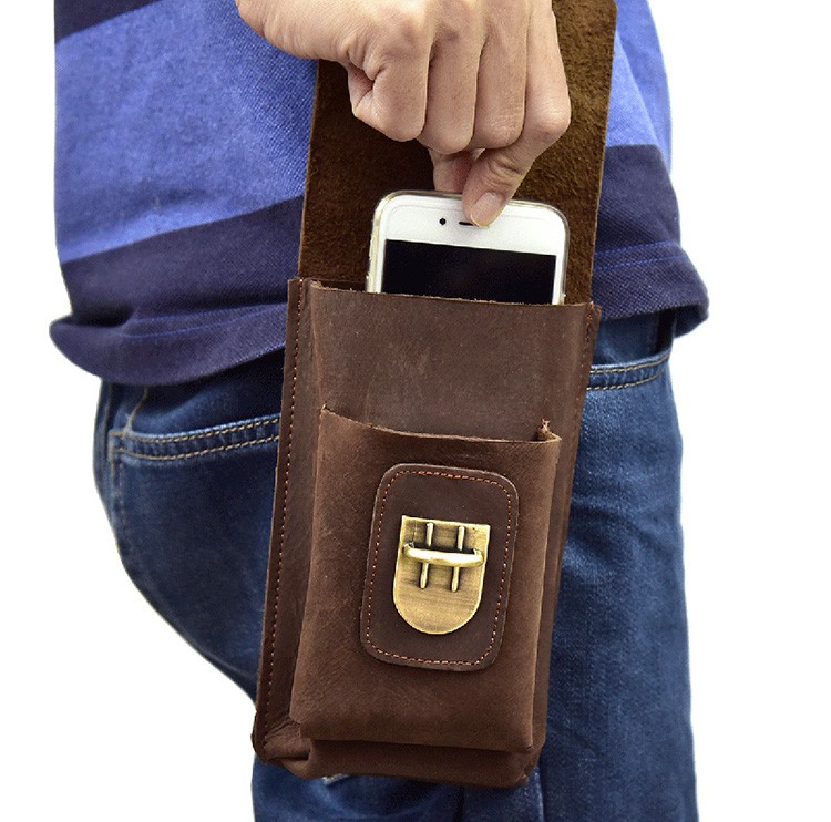 ウエストバッグ メンズ 本革 ウエストポーチ ブラウン ベルトバッグ 小型 革バッグ 携帯 財布収納 ベルトポーチ シザーバッグ 2室 携帯バッグ Lmwb3010 サンリーバッグ専門店 通販 Yahoo ショッピング