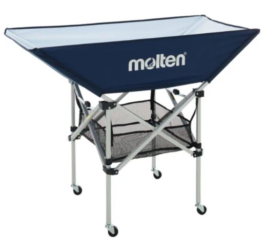 ネーム加工可】モルテン molten 折りたたみ式平型ボールカゴ 背低 屋内