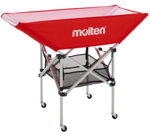 ネーム加工可】モルテン molten 折りたたみ式平型ボールカゴ 背低 屋内