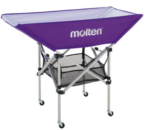 ネーム加工可】モルテン molten 折りたたみ式平型ボールカゴ 背低 屋内