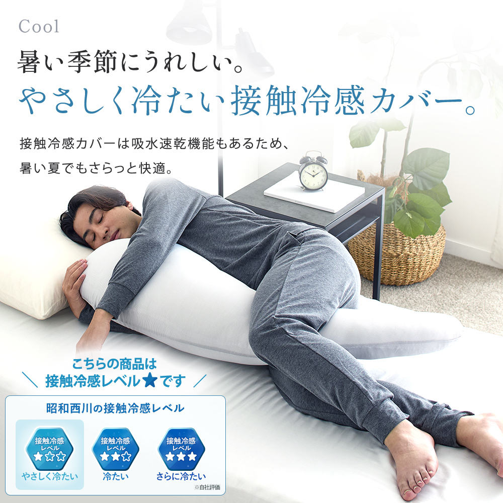 西川（nishikawa） 抱き枕 冷感 昭和西川 抱きまくら カバー 妊婦 男性