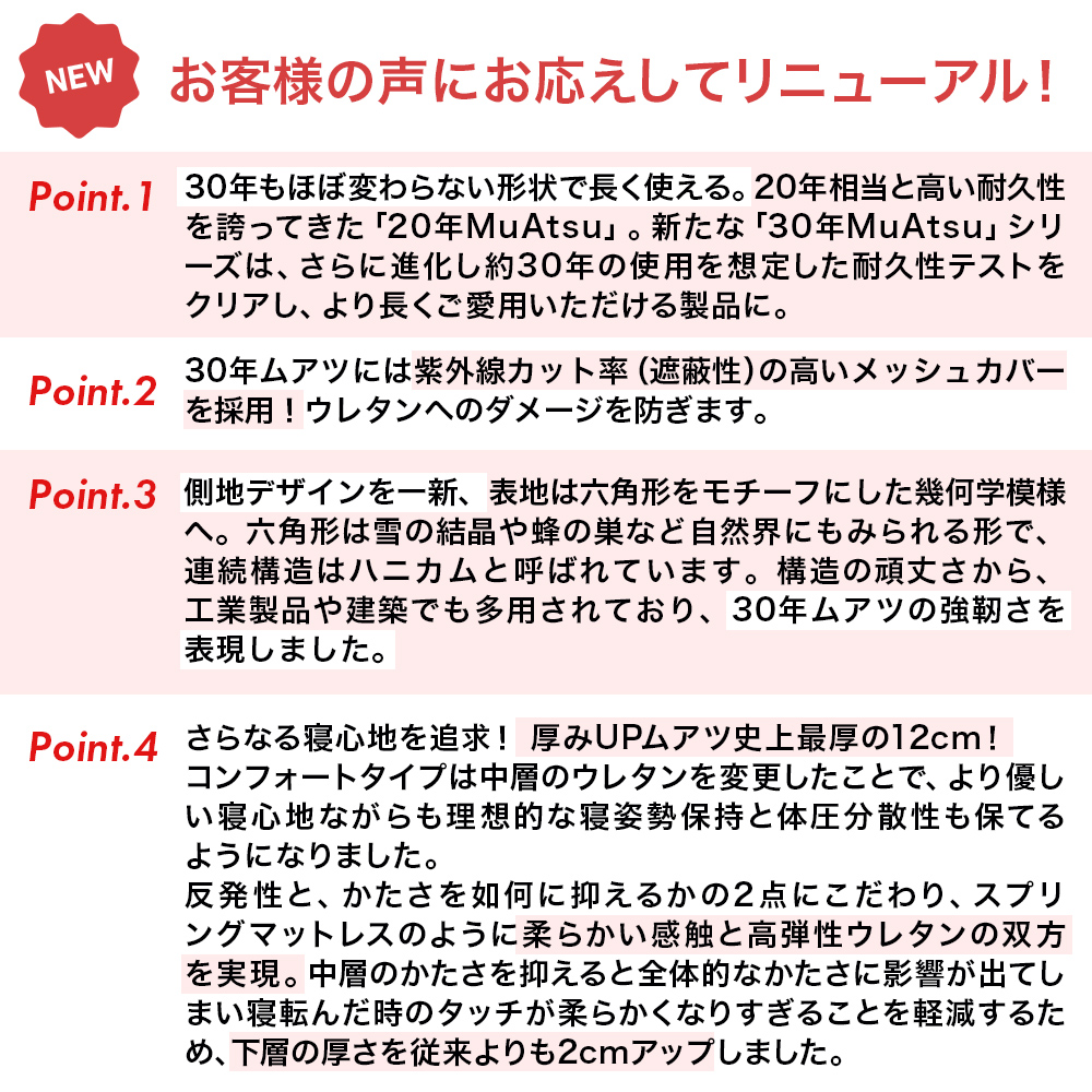 マットレス セミダブル ムアツ布団 折りたたみ 三つ折り ムアツふとん 西川 マットレス 昭和西川 30年ムアツ XX 敷布団 体圧分散 厚さ12cm 通気性の画像