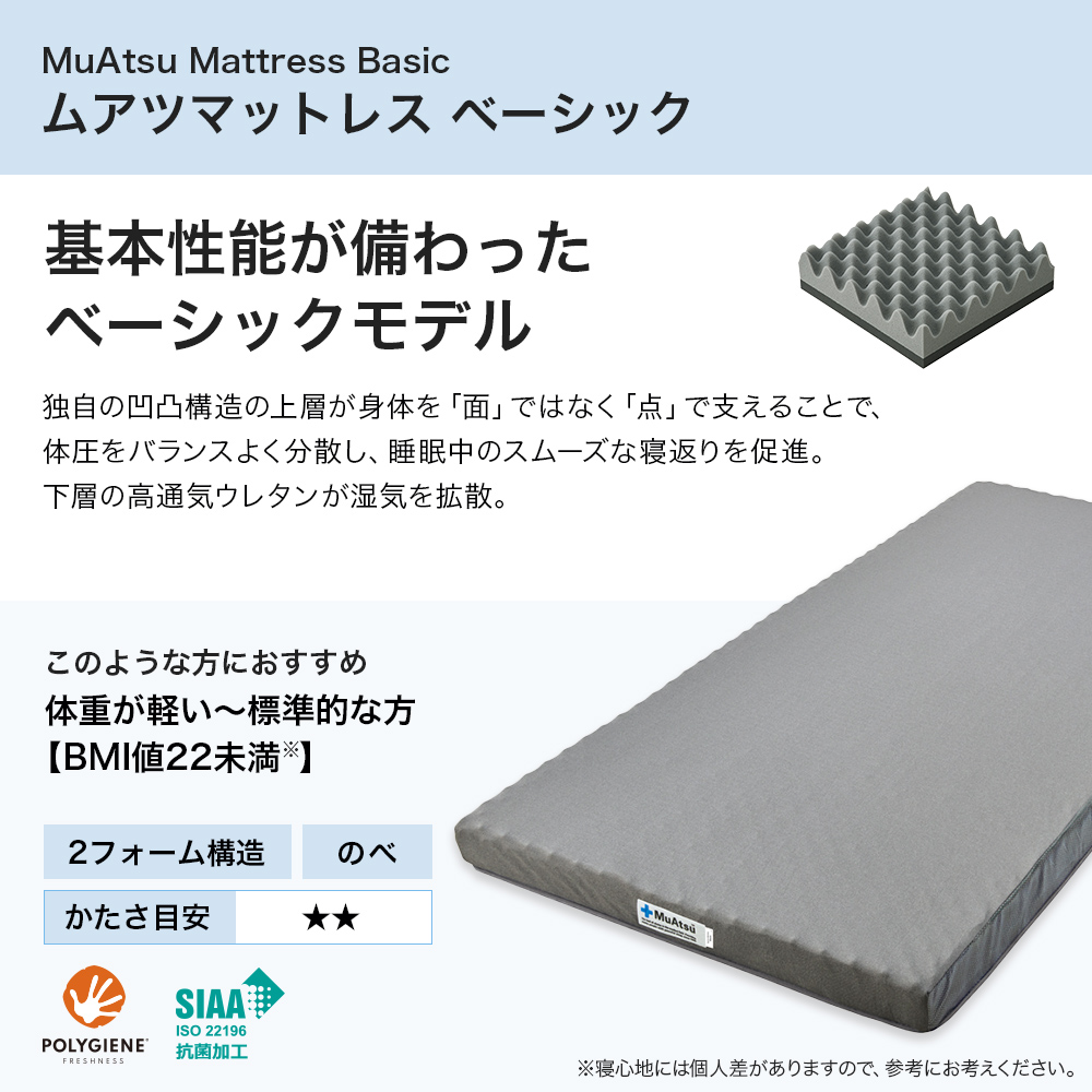 西川 マットレス セミダブル ムアツ ベーシック ムアツふとん