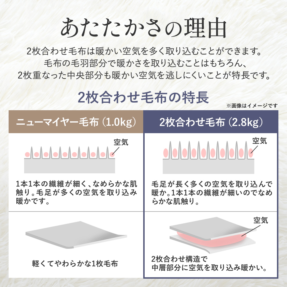 毛布 暖かい シングル 2枚合わせ 西川 厚手 昭和西川公式 衿付き マイヤー毛布 140×200cm 洗える ボリューム 約2.8kg ウォッシャブル リリー |  | 06