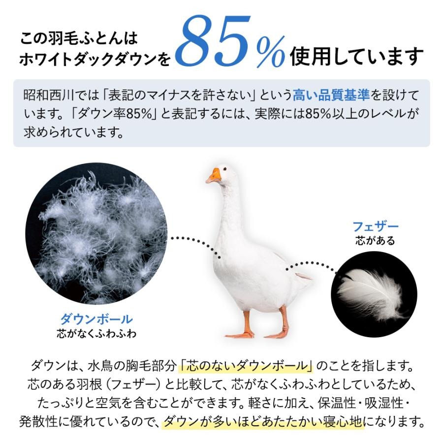 西川（nishikawa） 羽毛布団 ダブル 昭和西川公式 ダックダウン85% 1.6