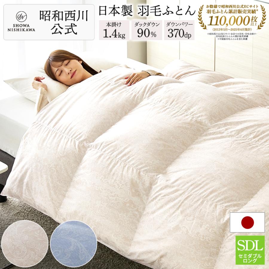 09新品未開封　羽毛布団　190cmx210cm ダブル　掛け布団 西川（nishikawa） 羽毛肌掛け布団 ダブル 日本製 羽毛布団 ドイツ
