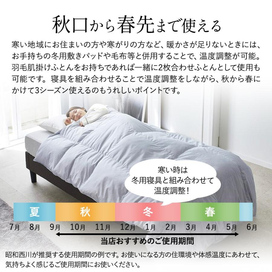西川（nishikawa） 羽毛布団 ダブル ロング 合掛け 羽毛ふとん 190