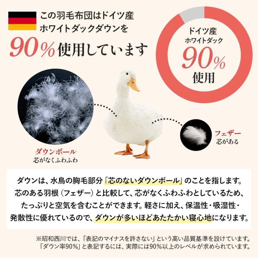 西川（nishikawa） 羽毛布団 シングル ロング 掛けふとん 昭和西川直営