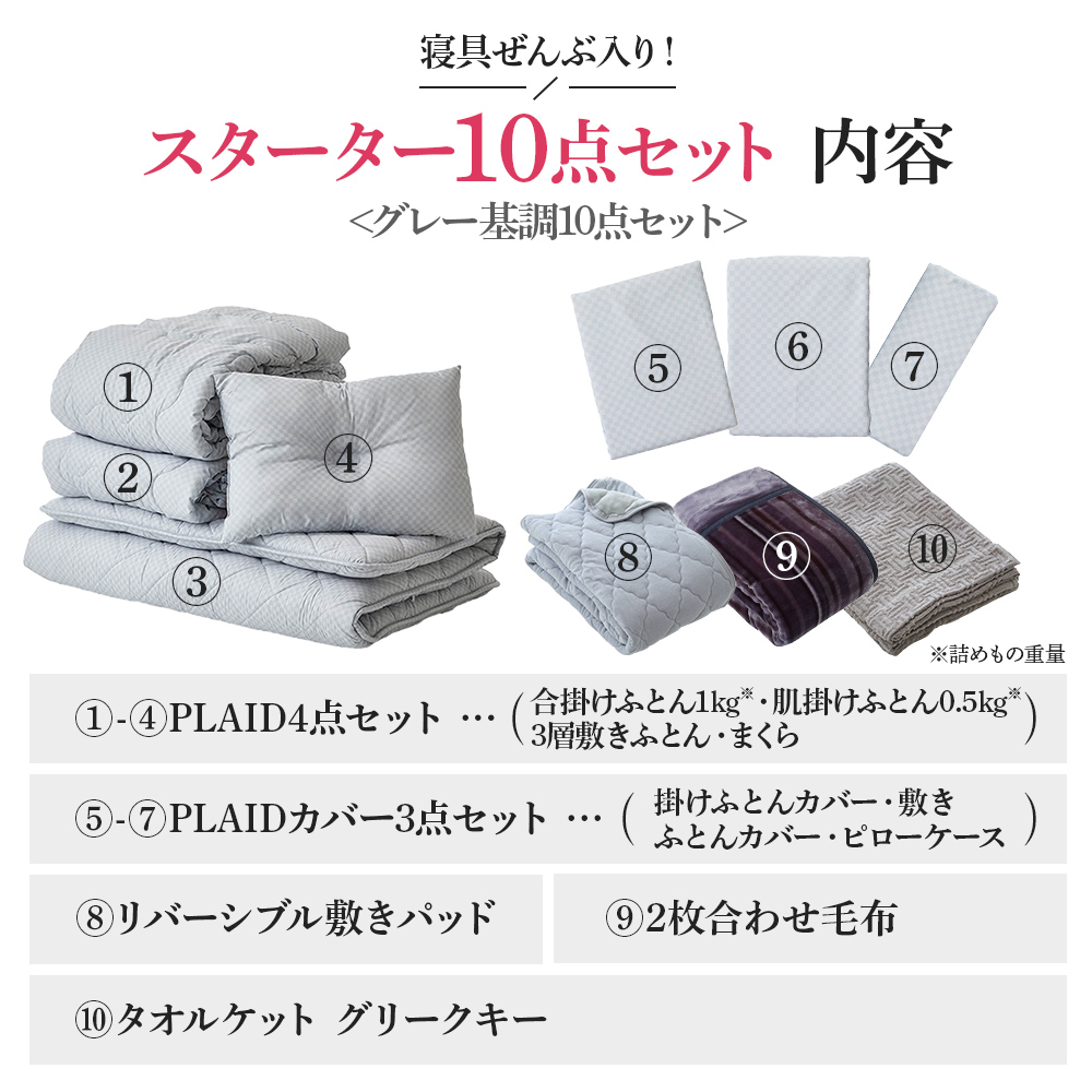 布団10点セット シングル 西川 敷布団PLA...の詳細画像3