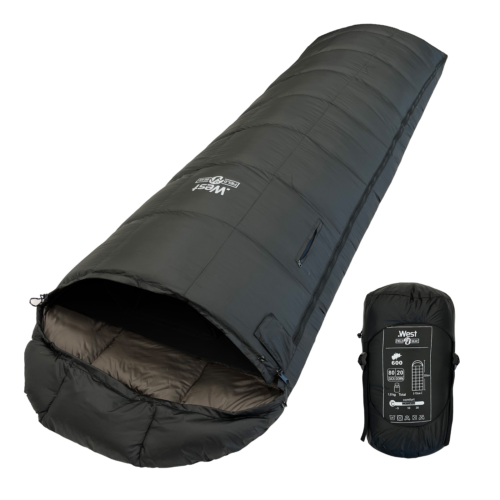 ダウン寝袋 2枚セット 黒 寝袋 シュラフ 封筒型 キャンプ アウトドア