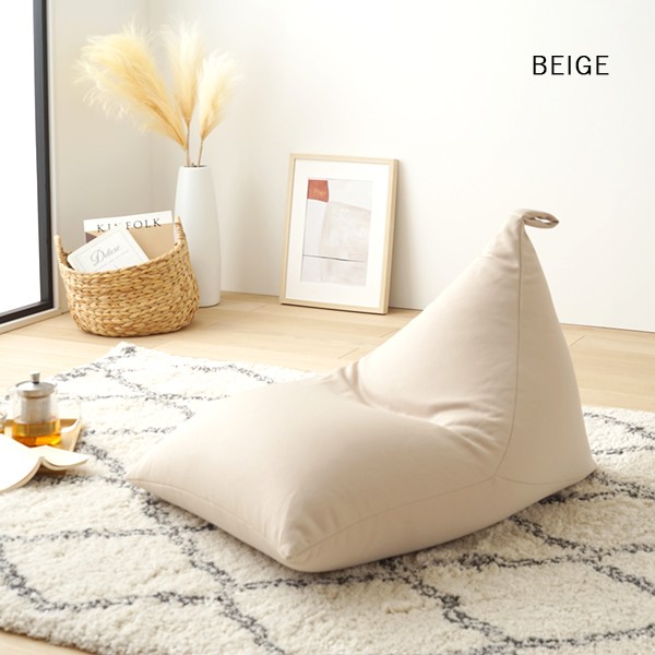 ビーズクッション カラー おしゃれ 軽量 シンプル 60 子供 低反発 日本製 フロア 大きい 背もたれ リビング 室内 リラックス 大型 自宅 三角 |  | 01