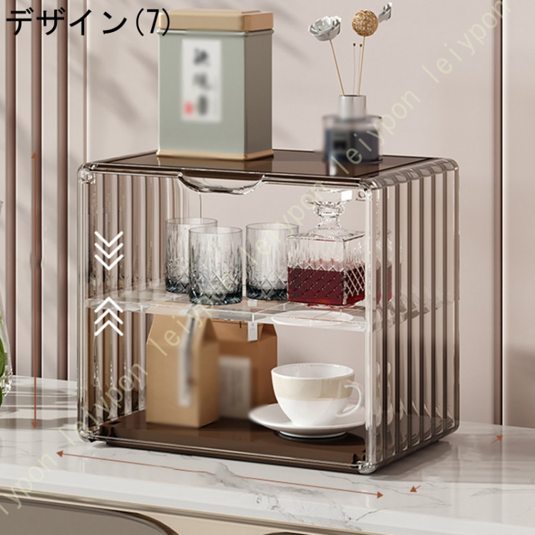 キッチン収納 カウンター 収納 食器棚 グラスラック グラス立て 卓上スタンド 牛乳パック ペットボトル おしゃれ キッチンラック 化粧品収納 スリム | ブランド登録なし | 07
