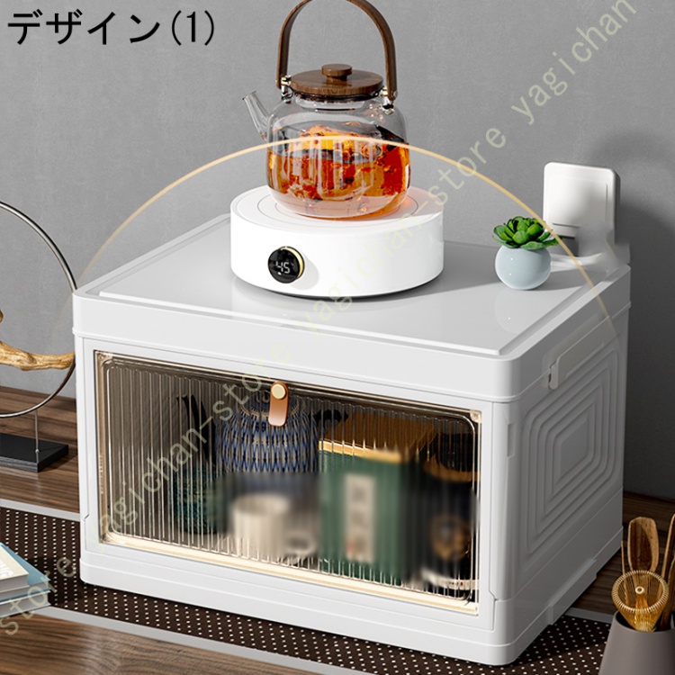 食器棚 おしゃれ キッチン収納 北欧 ラック カウンター下収納 薄型 扉付き 突っ張り キッチンカウンター 棚 組立品 防塵 台所収納 上置き 食器 収納ラック | ブランド登録なし | 01