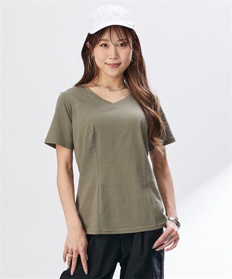 ニッセン トップス 大きい胸専用 レディース Tシャツ 洗える 汗