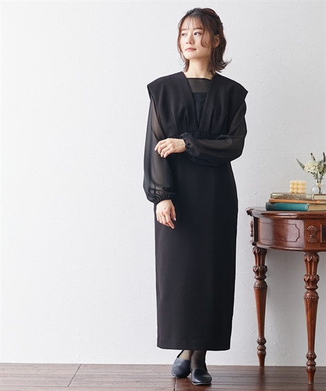 Neina 喪服 礼服 レディース 夏 夏用にも 洗える ワンピース