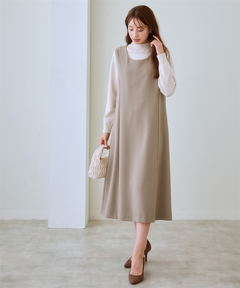 ニッセン（nissen） 爆買 レディース スーツ ジレワンピース 3WAY