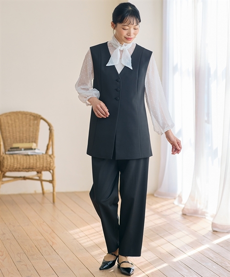 ニッセン（nissen） スーツ セットアップ レディース パンツスーツ 3点