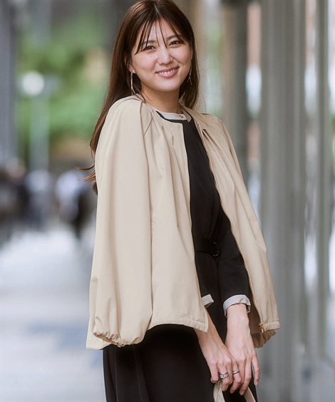 極美品★HERNO｜40サイズ 7分袖 スタンドカラー 綺麗めブルゾン ニッセン 【SALE】ブルゾン レディース アウター タック ノー