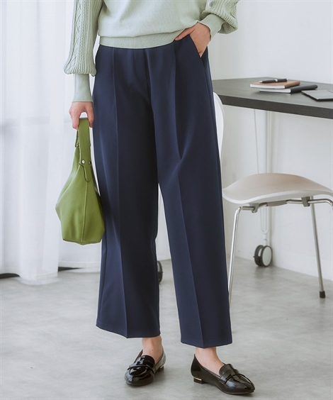 w＿tokyo ポリエステルパンツ　サイズ2 OVY パンツ ワイドパンツ レディース きれいめ オフィス ダブルクロス