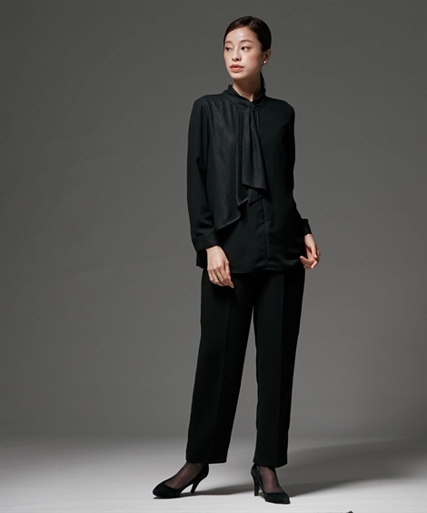 喪服 レディース 礼服 ブラックフォーマル パンツスーツ セットアップ