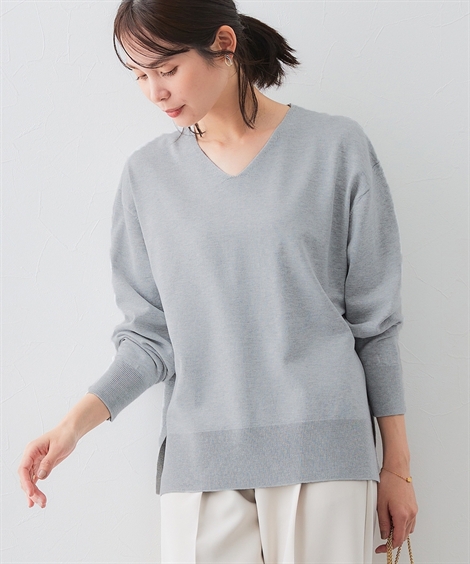 トップス レディース ニット 乾燥機OK ウォッシャブル 静電気防止 毛玉