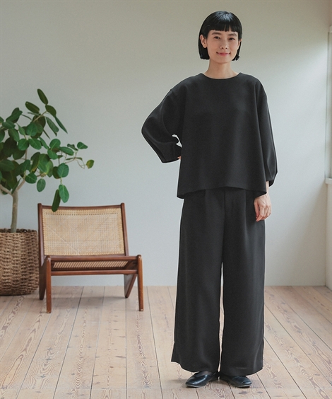 喪服 レディース 礼服 ブラックフォーマル パンツスーツ 洗える セットアップ 40代 50代 大きいサイズ b0の画像